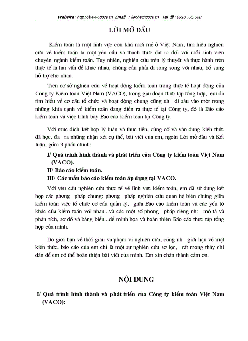 image for page Công ty Kiểm toán Việt Nam VACO