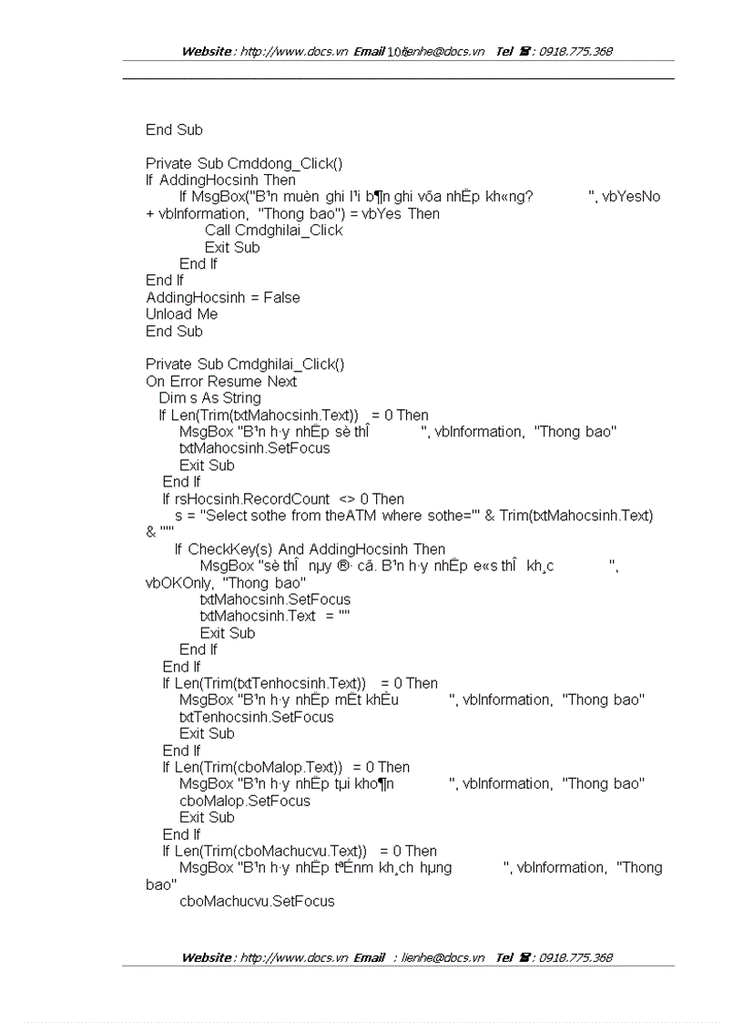 image for page Xây dựng chương trình quản lý thẻ ATM của Ngân hàng VIBank chi nhánh Quang Trung Hà Nội