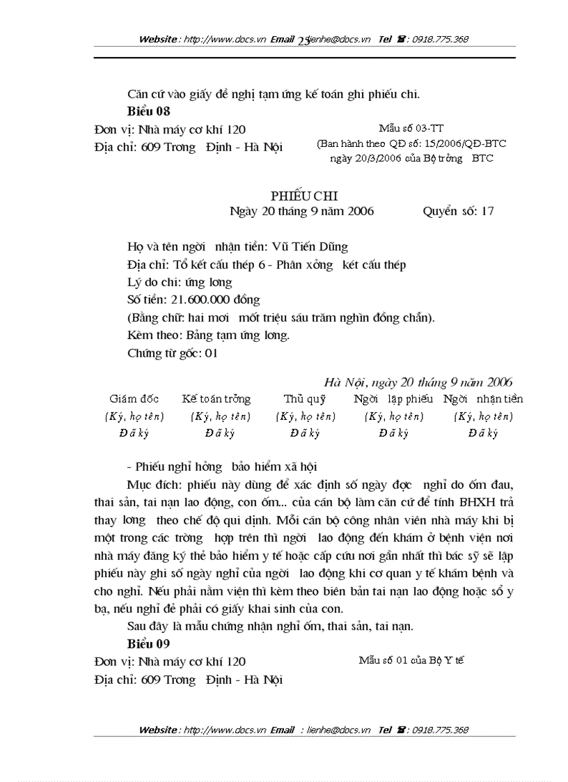 image for page Thực trạng và giải pháp hoàn thiện kế toán lao động tiền lương và các khoản trích theo lương tại nhà máy cơ khí 120