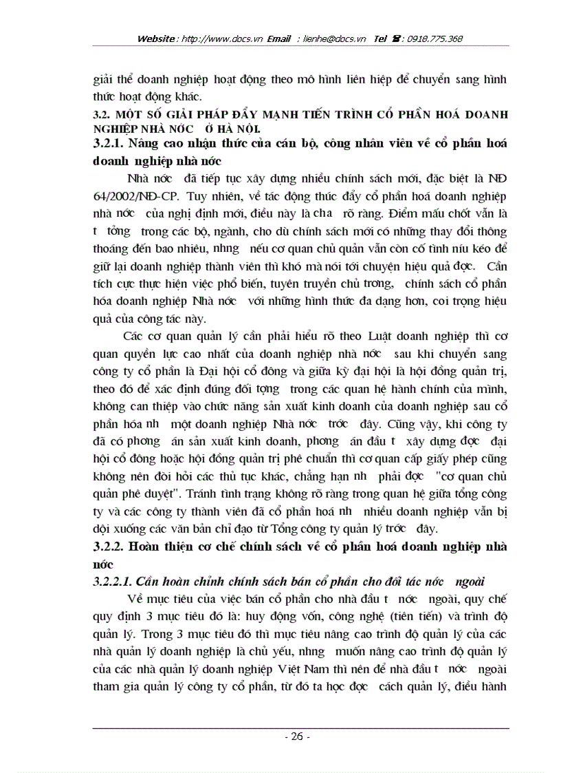 image for page Cổ phần hoá doanh nghiệp nhà nước trên địa bàn Hà Nội