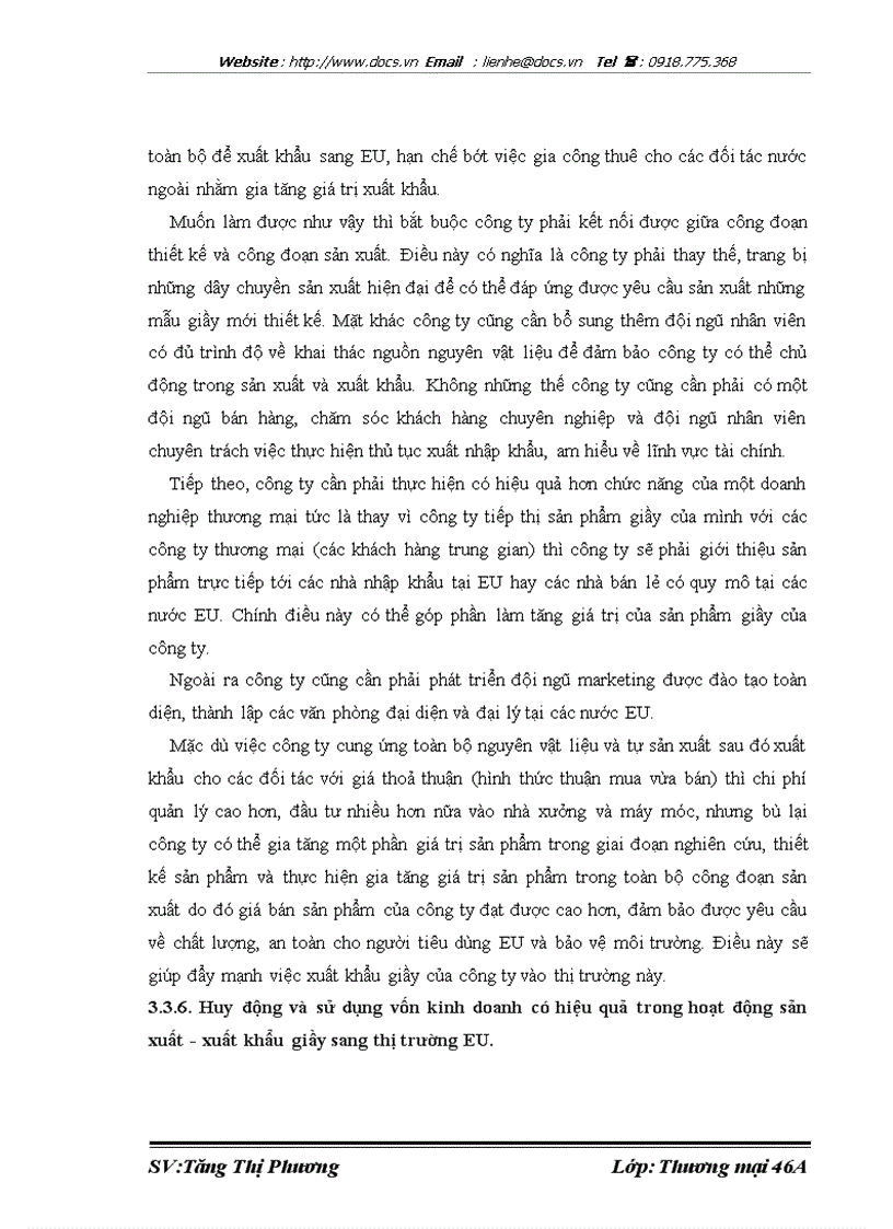 image for page Hoạt động xuất khẩu giầy sang thị trường EU của công ty TNHH một thành viên giầy Thượng Đình Thực trạng và giải pháp thúc đẩy