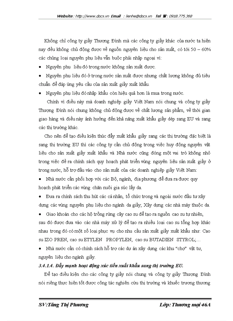 image for page Hoạt động xuất khẩu giầy sang thị trường EU của công ty TNHH một thành viên giầy Thượng Đình Thực trạng và giải pháp thúc đẩy