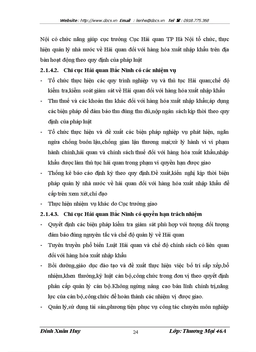 image for page Hoàn thiện quy trình thủ tục Hải quan đối với hàng hóa xuất nhập khẩu tại Chi cục Hải quan tỉnh Bắc Ninh