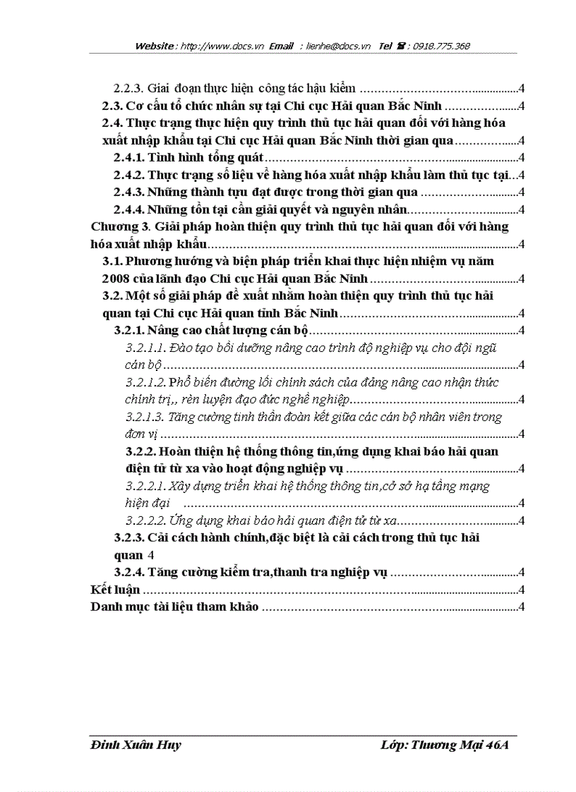 image for page Hoàn thiện quy trình thủ tục Hải quan đối với hàng hóa xuất nhập khẩu tại Chi cục Hải quan tỉnh Bắc Ninh