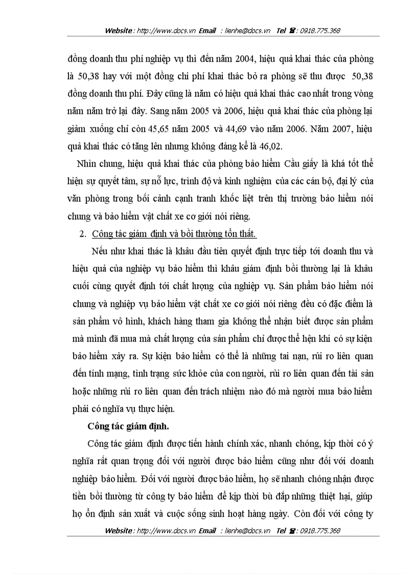 image for page Thực trạng và giải pháp nhằm nâng cao hiệu quả hoạt động của nghiệp vụ bảo hiểm vật chất xe cơ giới tại phòng bảo hiểm Cầu Giấy công ty bảo hiểm HN