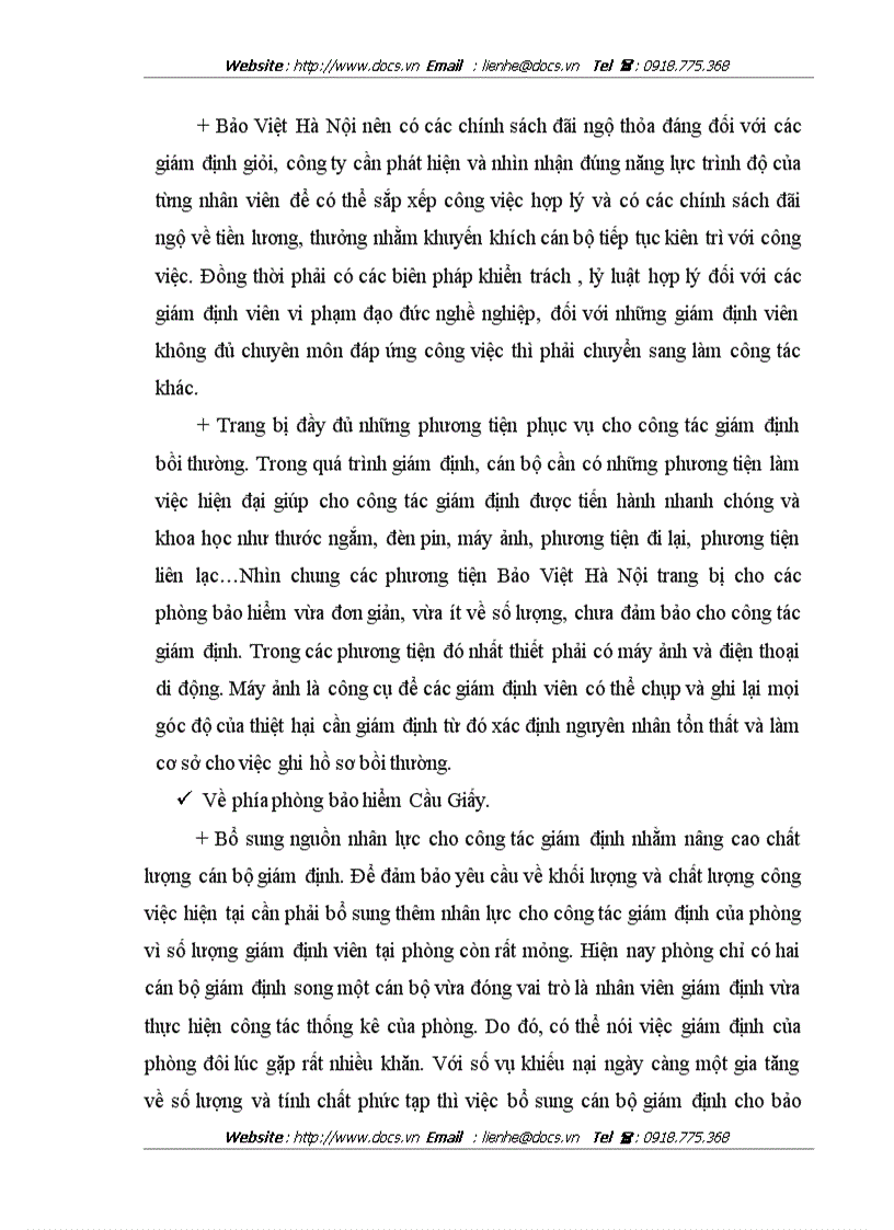 image for page Thực trạng và giải pháp nhằm nâng cao hiệu quả hoạt động của nghiệp vụ bảo hiểm vật chất xe cơ giới tại phòng bảo hiểm Cầu Giấy công ty bảo hiểm HN