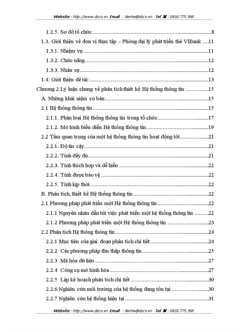 image for page Phân tích và thiết kế hệ thống thông tin quản lý nhân sự của Ngân hàng VIBank chi nhánh Quang Trung Hà Nội