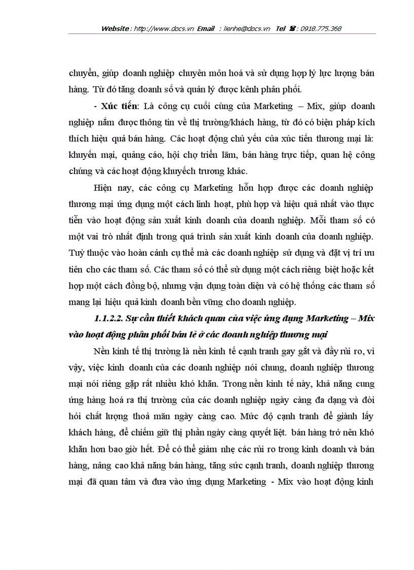 image for page Một số giải pháp nhằm tăng cường ứng dụng Marketing Mix vào hoạt động phân phối bán lẻ của Tổng công ty thương mại Hà Nội