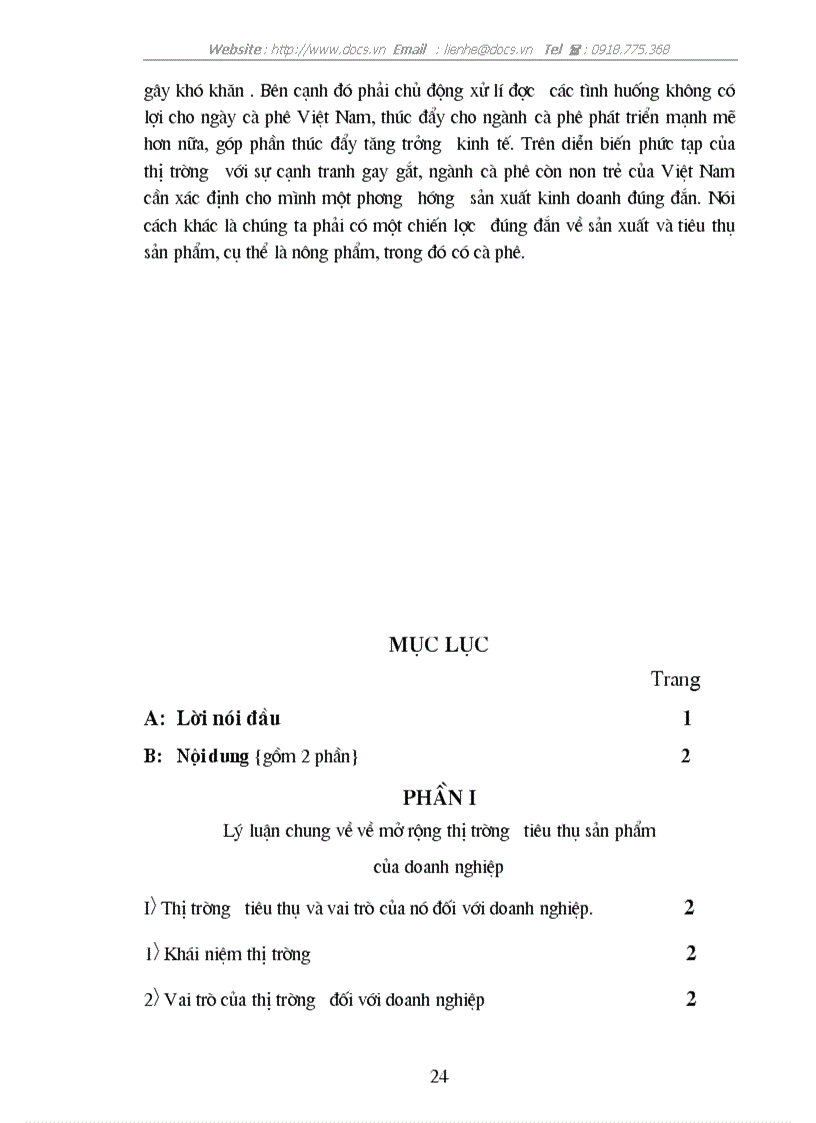 image for page Mở rộng thị trường tiêu thụ trong nước và nước ngoài của tổng công ty cà phê Việt Nam