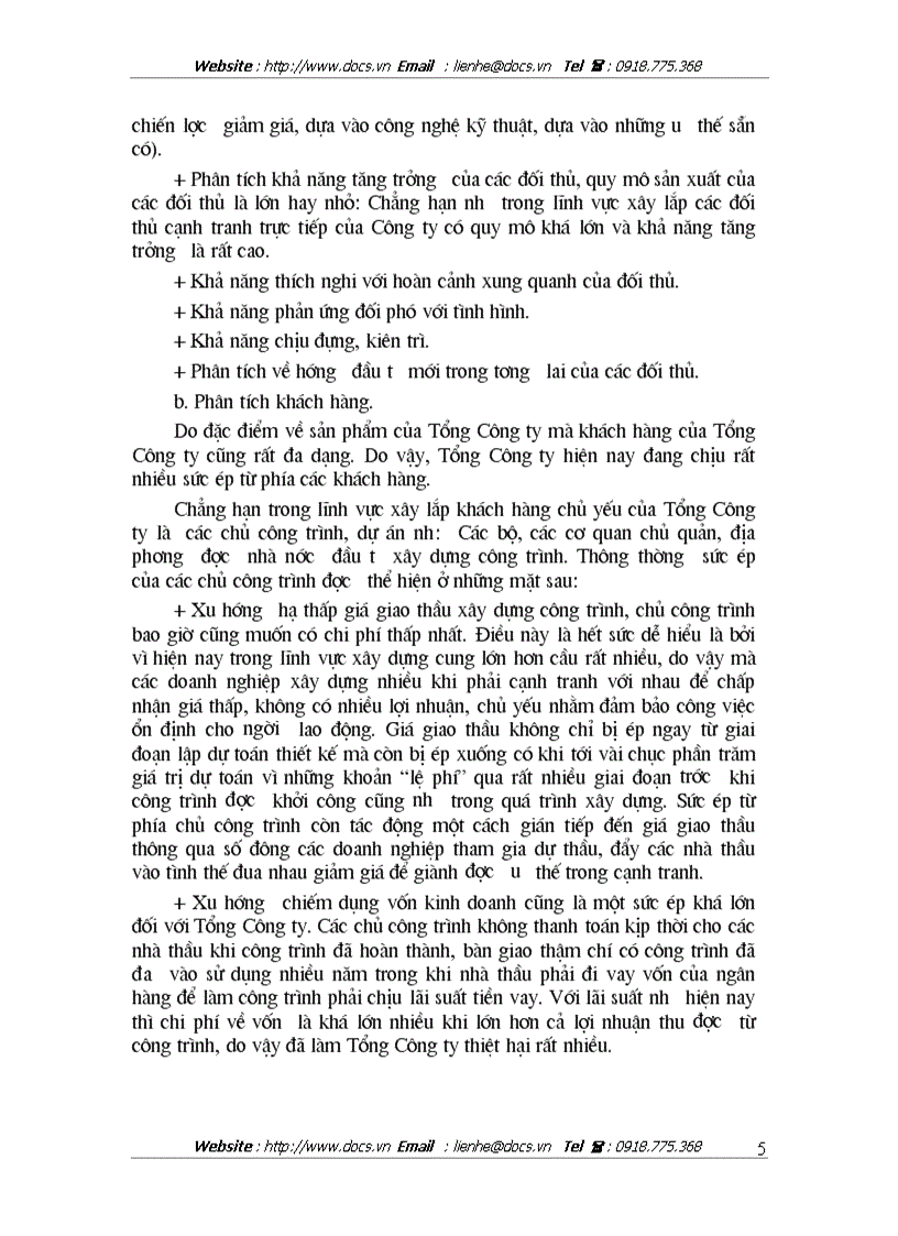 image for page Chiến lược kinh doanh của tổng công ty xây dựng sông đà