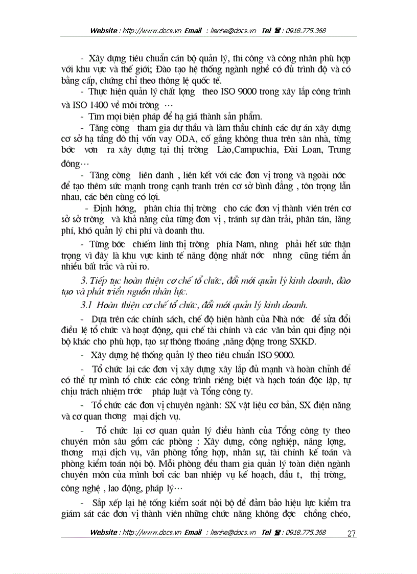 image for page Chiến lược kinh doanh của tổng công ty xây dựng sông đà