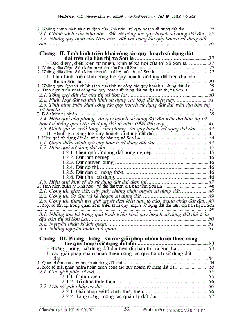 image for page Đánh giá tình hình quy hoạch sử dụng đất đai trên địa bàn thị xã Sơn la
