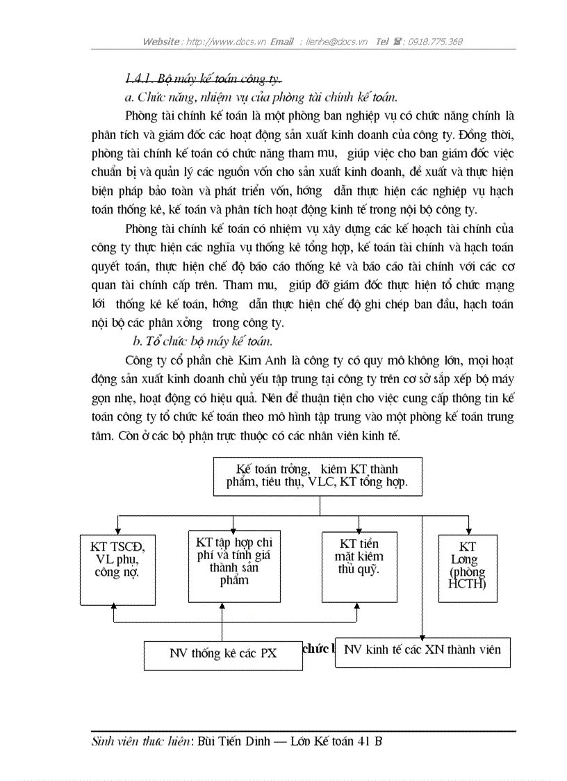 image for page Tổ chức kế toán CPSX tính GTSP ở C ty CP chè Kim Anh