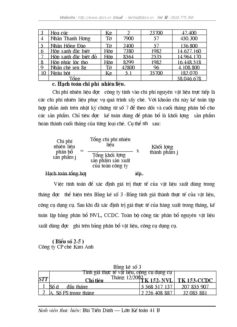 image for page Tổ chức kế toán CPSX tính GTSP ở C ty CP chè Kim Anh