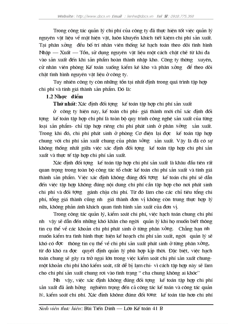 image for page Tổ chức kế toán CPSX tính GTSP ở C ty CP chè Kim Anh