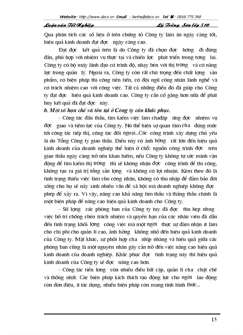 image for page Hiệu quả kinh doanh tại Công ty cổ phần xây dựng và xây lắp điện nước số 3 Thực trạng và giải pháp nâng cao