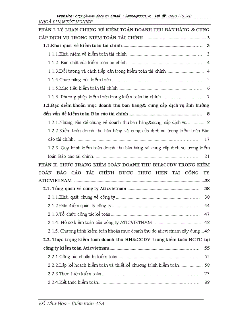 image for page Hoàn thiện kiểm toán khoản mục doanh thu bán hàng cung cấp dịch vụ trong kiểm toán Báo cáo tài chính do công ty kiểm toán Aticvietnam thực hiện