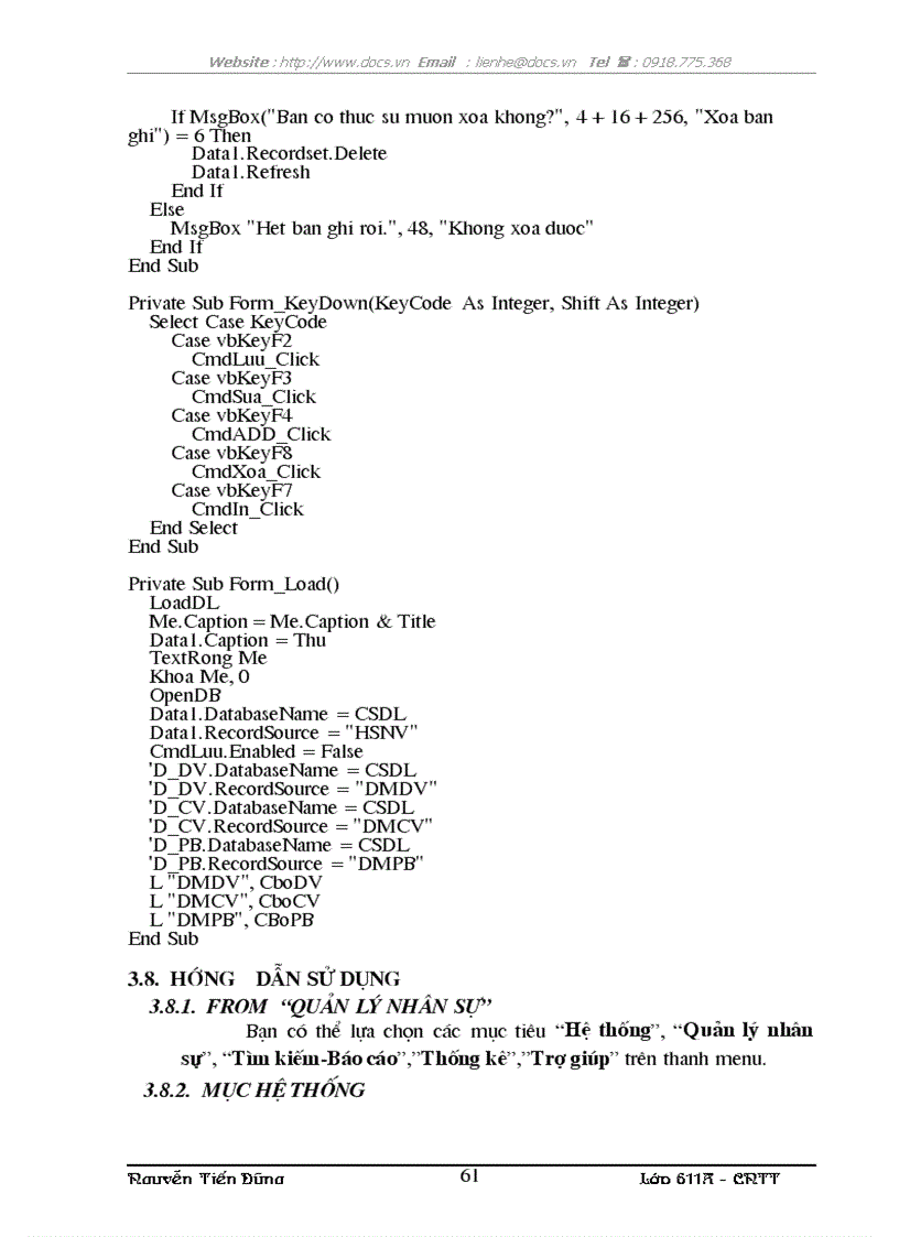 image for page Xây dựng chương trình quản lý nhân sự bằng ngôn ngữ lập trình Visual basic