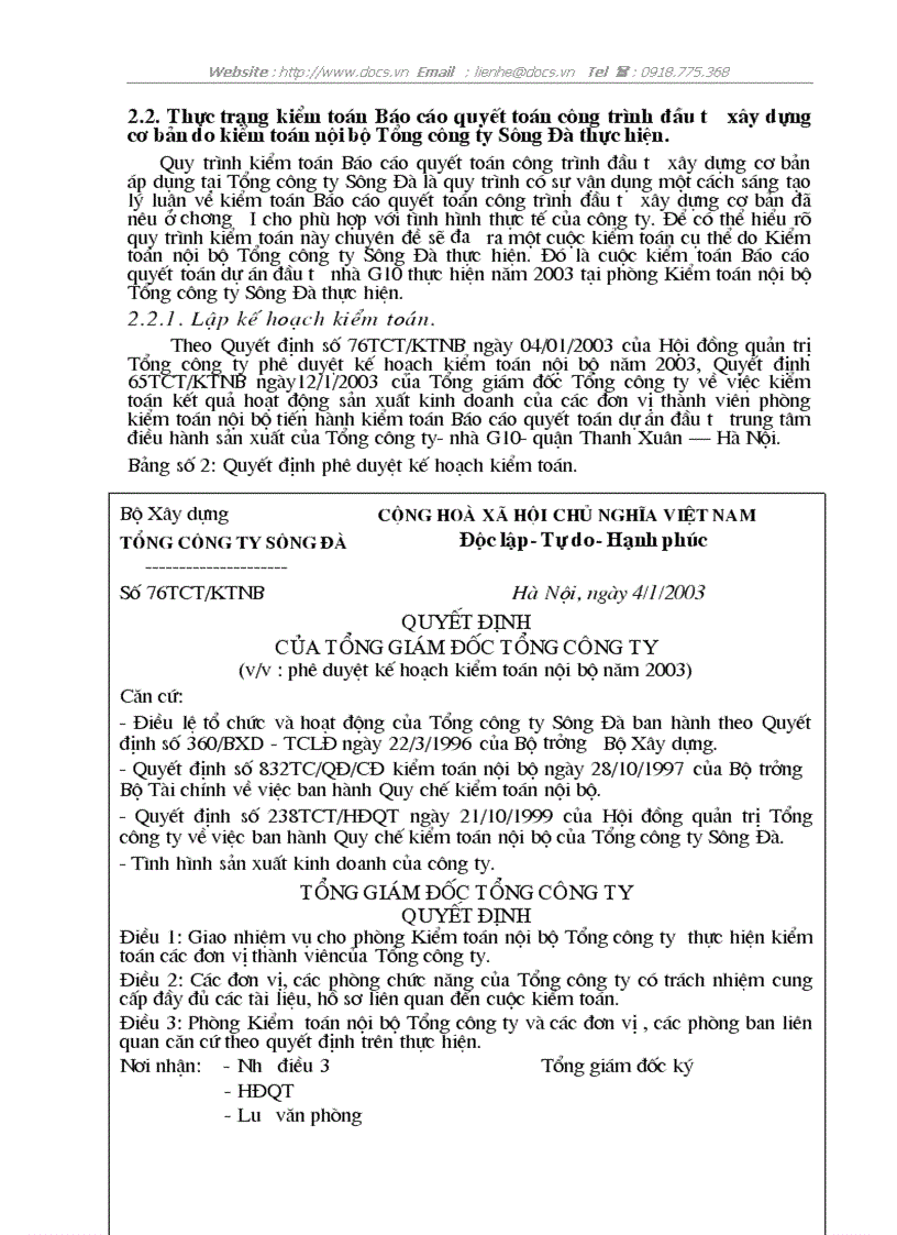 image for page Tìm hiểu về kiểm toán báo cáo quyết toán công trình đầu tư XDCB tại Tổng C ty Sông Đà