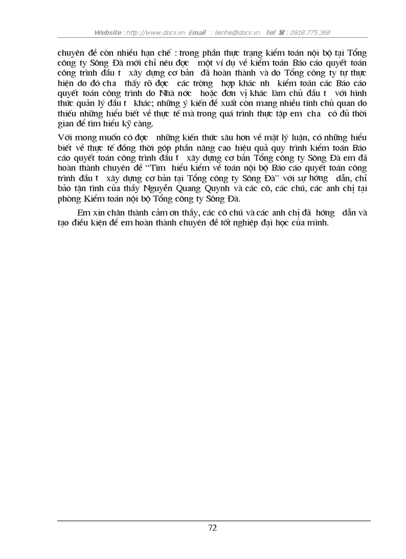 image for page Tìm hiểu về kiểm toán báo cáo quyết toán công trình đầu tư XDCB tại Tổng C ty Sông Đà