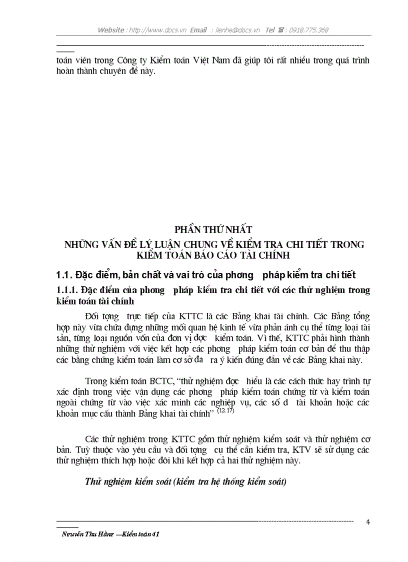 image for page Tìm hiểu việc áp dụng phương pháp kiểm tra chi tiết trong kiểm toán báo cáo tài chính do Công ty Kiểm toán Việt Nam thực hiện