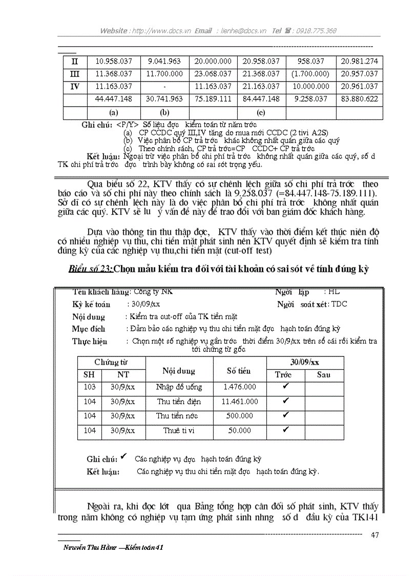 image for page Tìm hiểu việc áp dụng phương pháp kiểm tra chi tiết trong kiểm toán báo cáo tài chính do Công ty Kiểm toán Việt Nam thực hiện