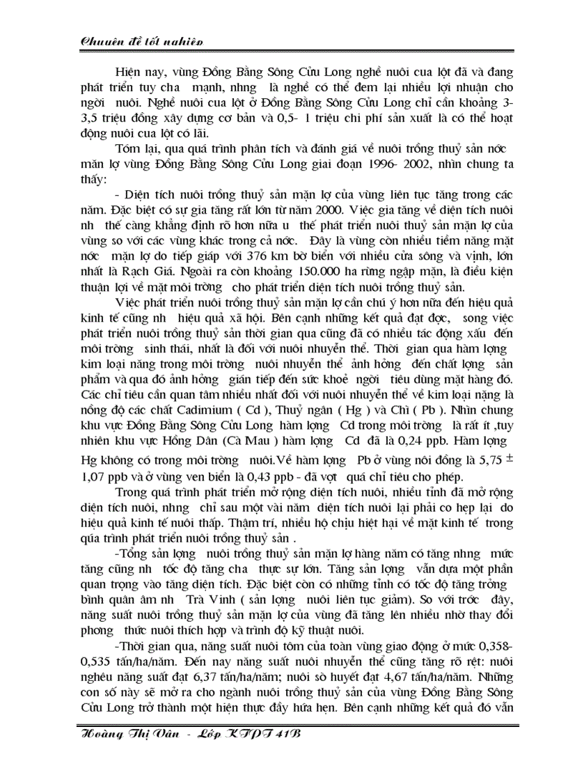 image for page Thực trạng và một số giải pháp chủ yếu phát triển nuôi trồng thuỷ sản vùng Đồng Bằng Sông Cửu Long đến năm 2010