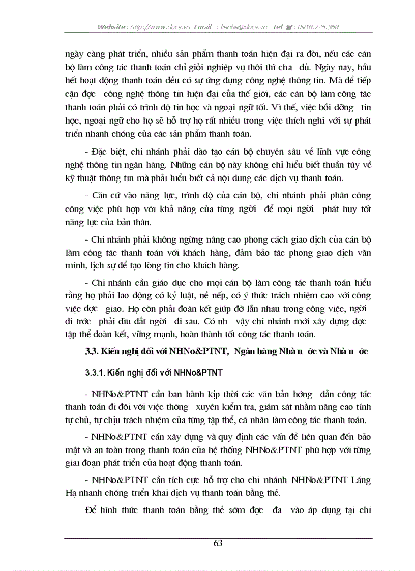 image for page Giải pháp phát triển hoạt động thanh toán tại chi nhánh ngân hàng NHNo PTNT AgriBank Láng Hạ