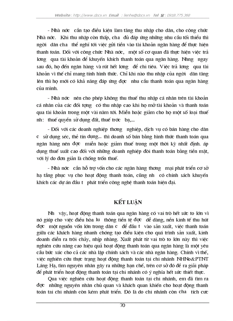 image for page Giải pháp phát triển hoạt động thanh toán tại chi nhánh ngân hàng NHNo PTNT AgriBank Láng Hạ