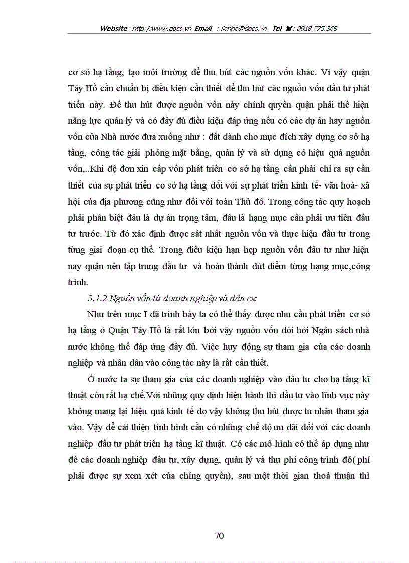 image for page Một số giải pháp huy động nguồn vốn đầu tư phát triển kết cấu hạ tầng kĩ thuật tại địa bàn Quận Tây Hồ Hà Nội