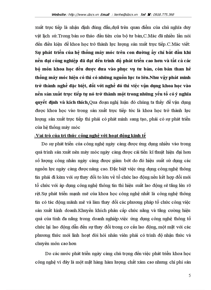 image for page Luận chứng vai trò của tri thức khoa học công nghệ với phát triển kinh tế