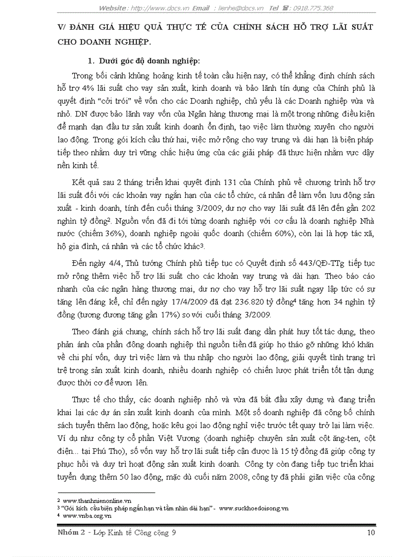 image for page Phân tích và đánh giá hiệu quả Chính sách hỗ trợ lãi suất cho doanh nghiệp trong bối cảnh khủng hoảng kinh tế toàn cầu ở Việt Nam