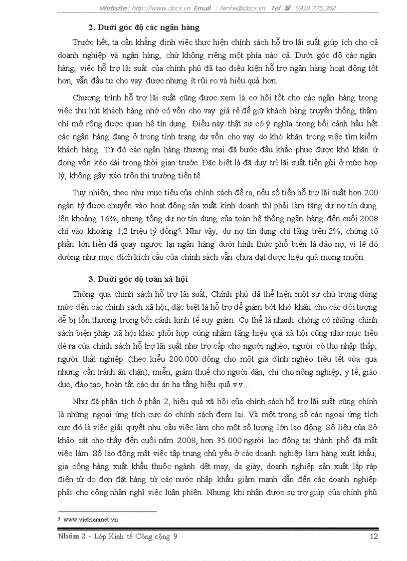 image for page Phân tích và đánh giá hiệu quả Chính sách hỗ trợ lãi suất cho doanh nghiệp trong bối cảnh khủng hoảng kinh tế toàn cầu ở Việt Nam