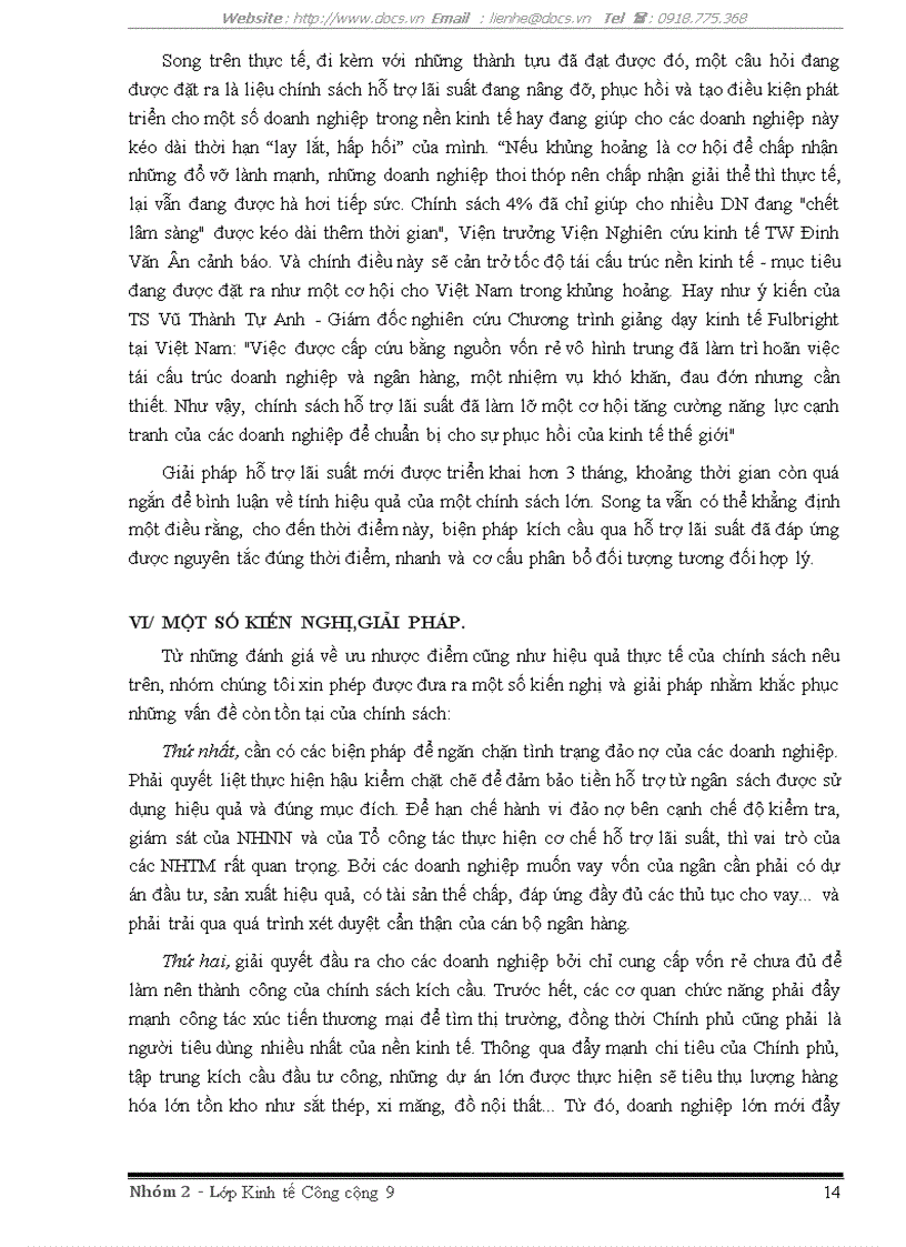 image for page Phân tích và đánh giá hiệu quả Chính sách hỗ trợ lãi suất cho doanh nghiệp trong bối cảnh khủng hoảng kinh tế toàn cầu ở Việt Nam