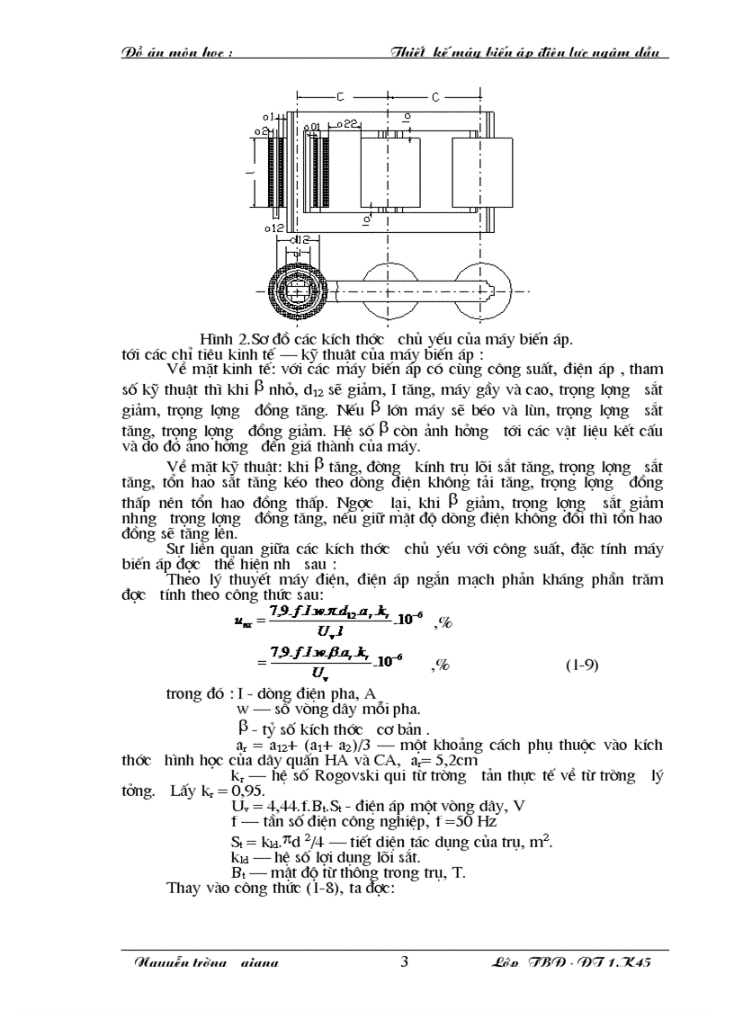 image for page Thiết kế một máy biến áp điện lực ngâm dầu công suất 1600 kVA