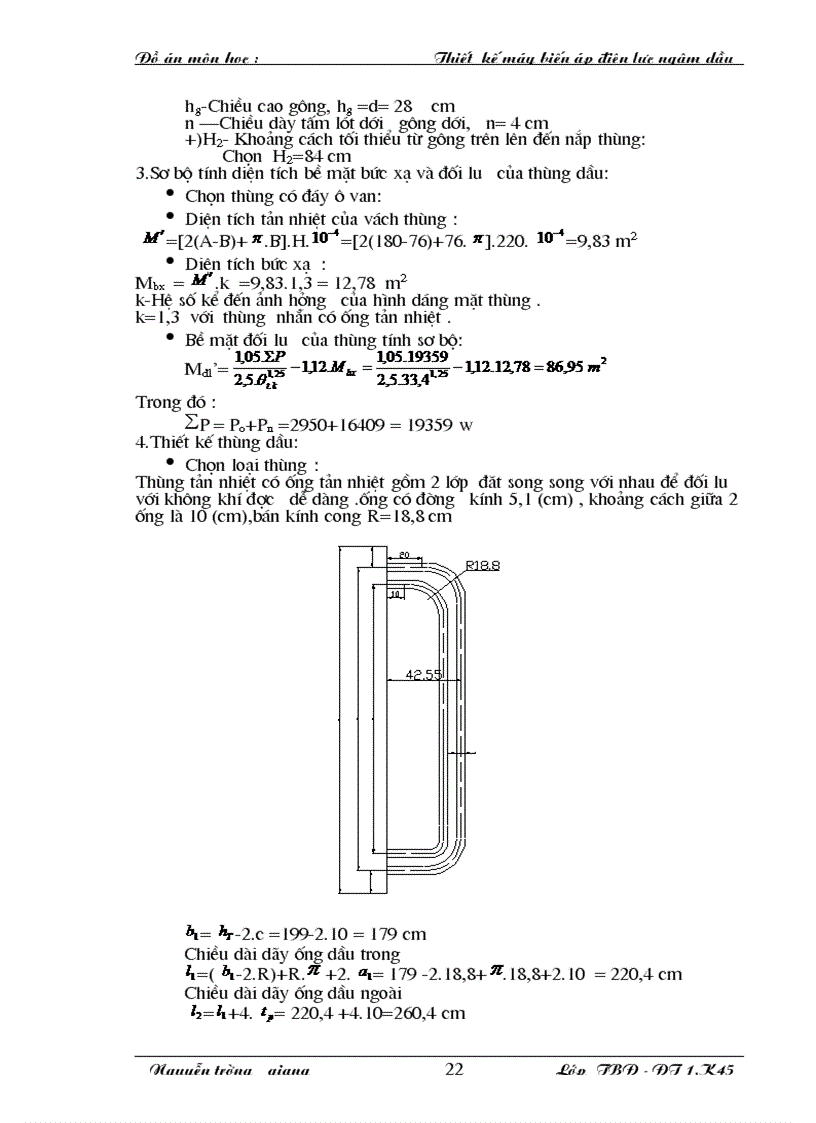 image for page Thiết kế một máy biến áp điện lực ngâm dầu công suất 1600 kVA