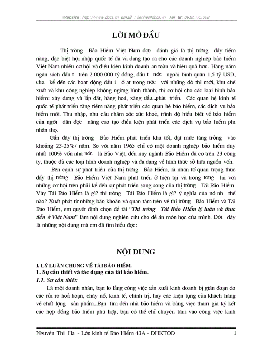 image for page Thị trường Tái Bảo Hiểm lý luận và thực tiễn ở Việt Nam