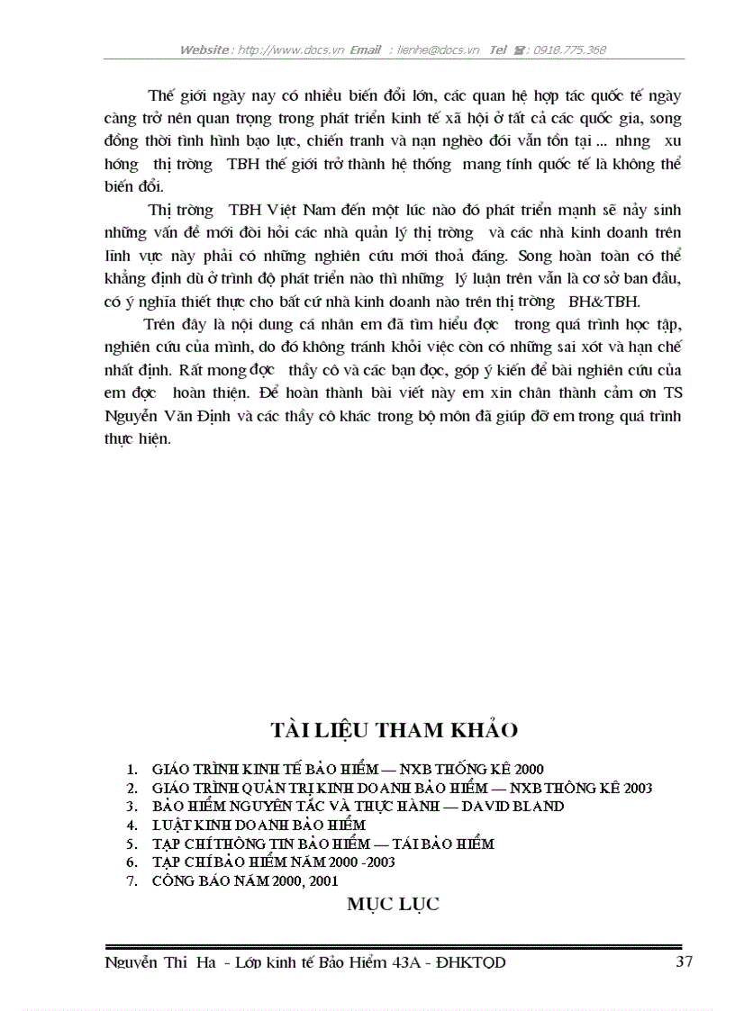 image for page Thị trường Tái Bảo Hiểm lý luận và thực tiễn ở Việt Nam