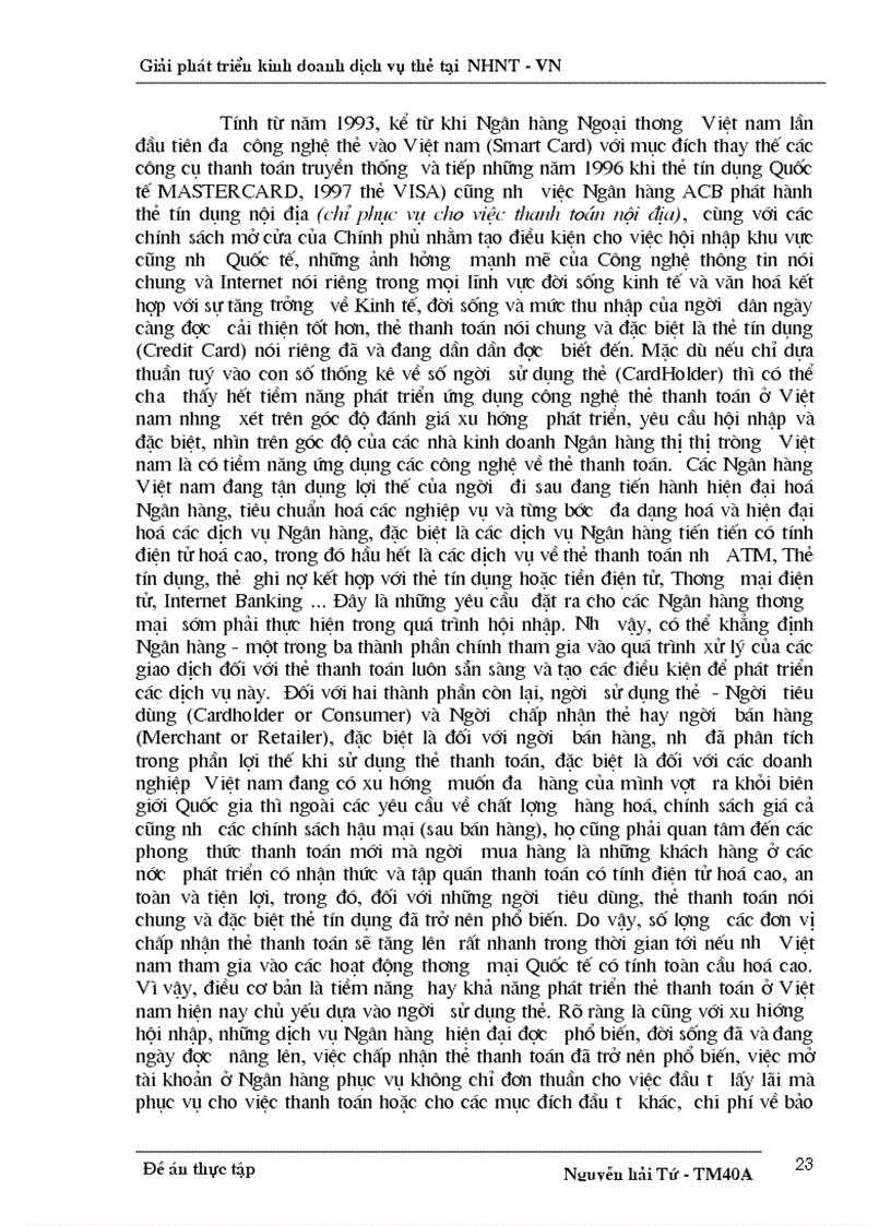 image for page Giải pháp phát triển kinh doanh dịch vụ thẻ tại Ngân Hàng Ngoại Thương Việt Nam