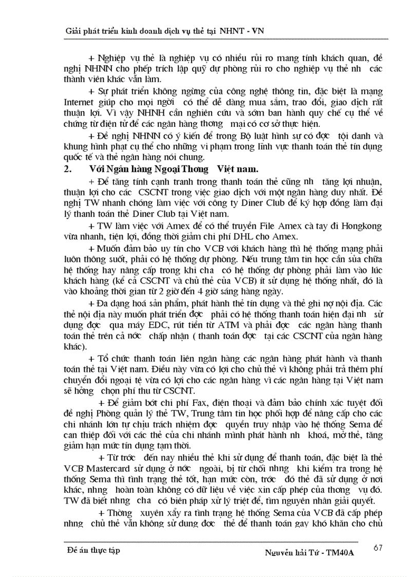 image for page Giải pháp phát triển kinh doanh dịch vụ thẻ tại Ngân Hàng Ngoại Thương Việt Nam