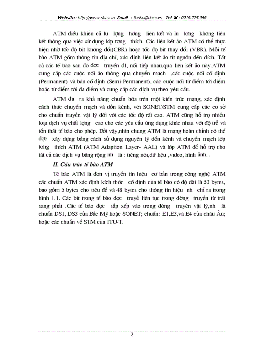 image for page Phân tích cấu trúc phần cứng chuyển mạch ATM và xem xét ảnh hưởng của nó đến chất lượng dịch vụ