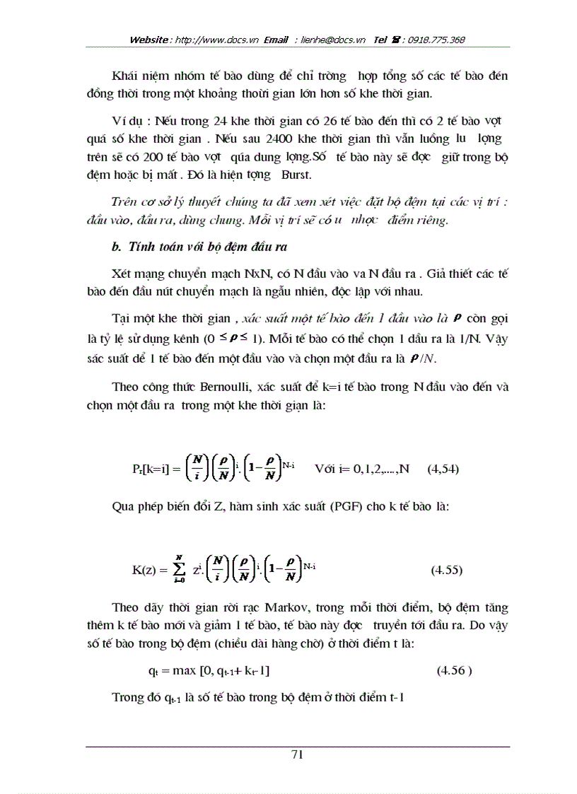 image for page Phân tích cấu trúc phần cứng chuyển mạch ATM và xem xét ảnh hưởng của nó đến chất lượng dịch vụ