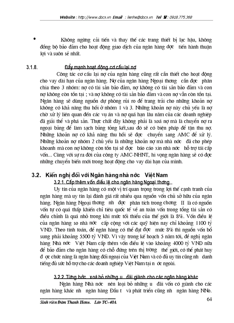 image for page Giải pháp nâng cao khả năng cạnh tranh của ngân hàng Ngoại thương Việt Nam trong hoạt động tín dụng trung và dài hạn