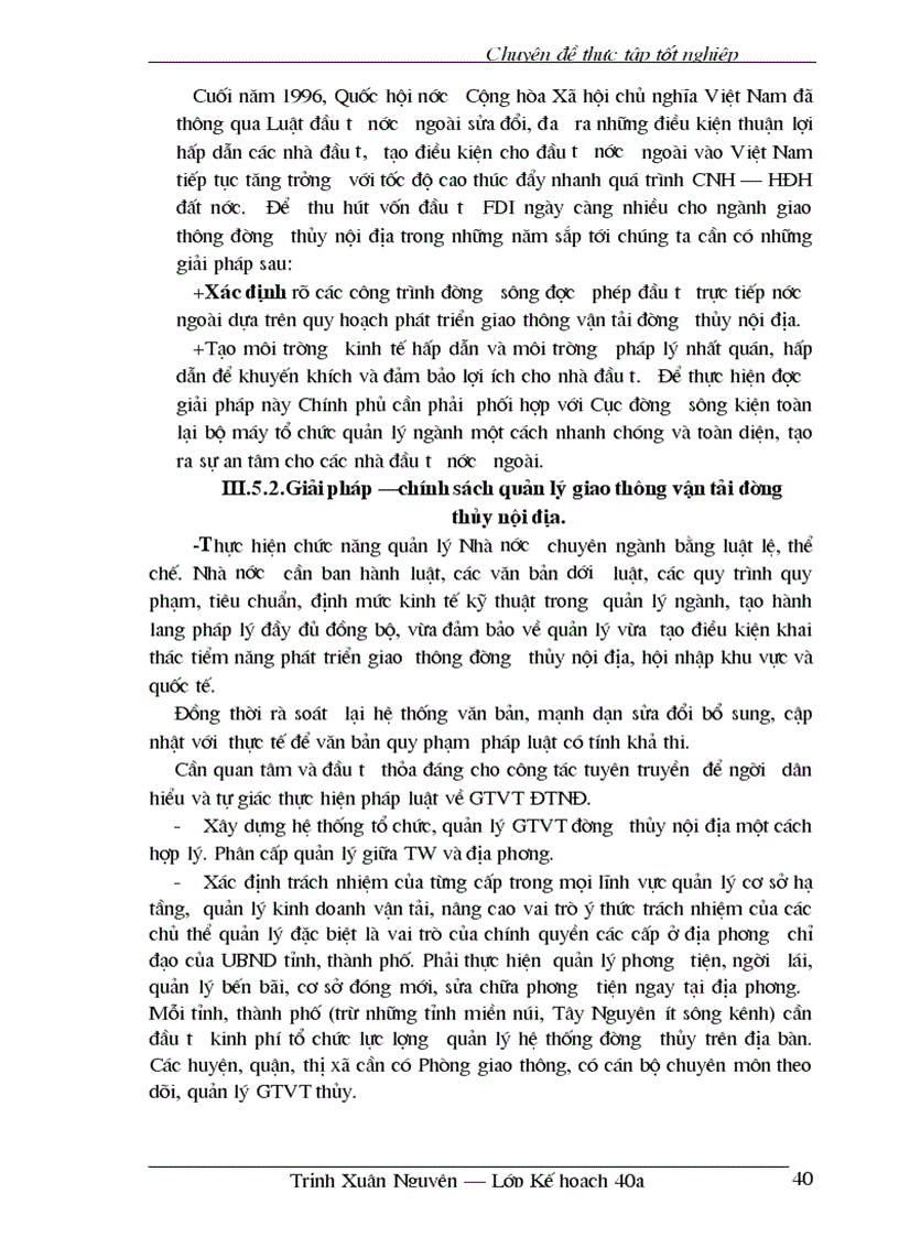 image for page Quy hoạch kết cấu hạ tầng phục vụ phát triển đường thuỷ nội địa Việt Nam đến năm 2010