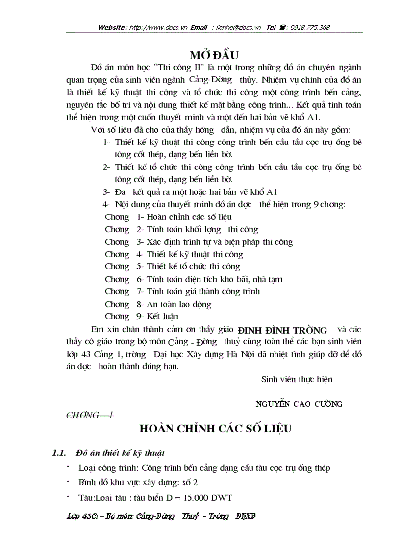 image for page Thiết kế tổ chức thi công công trình bến cầu tầu cọc trụ ống bê tông cốt thép dạng bến liền bờ