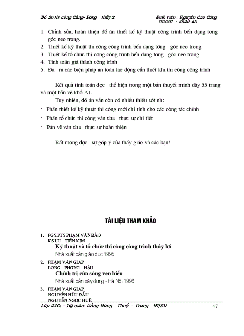 image for page Thiết kế tổ chức thi công công trình bến cầu tầu cọc trụ ống bê tông cốt thép dạng bến liền bờ