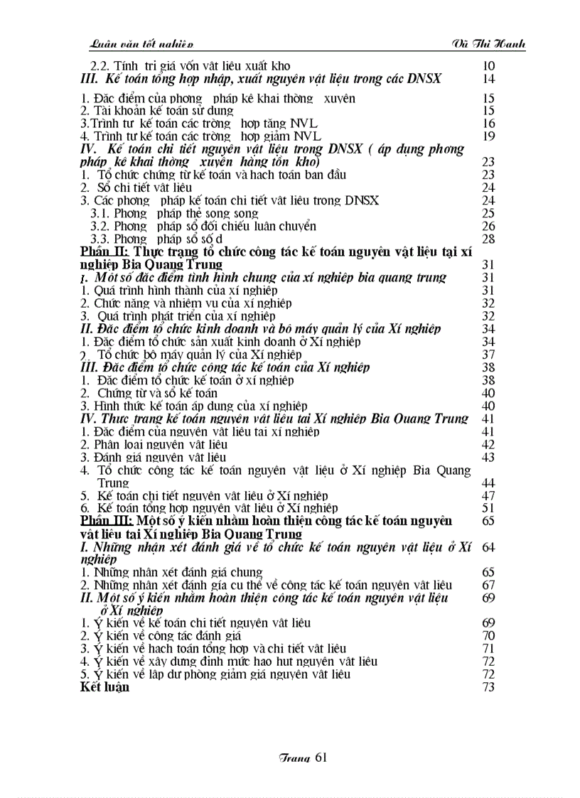 image for page Hoàn thiện công tác kế toán nguyên vật liệu tại xí nghiệp bia Quang trung