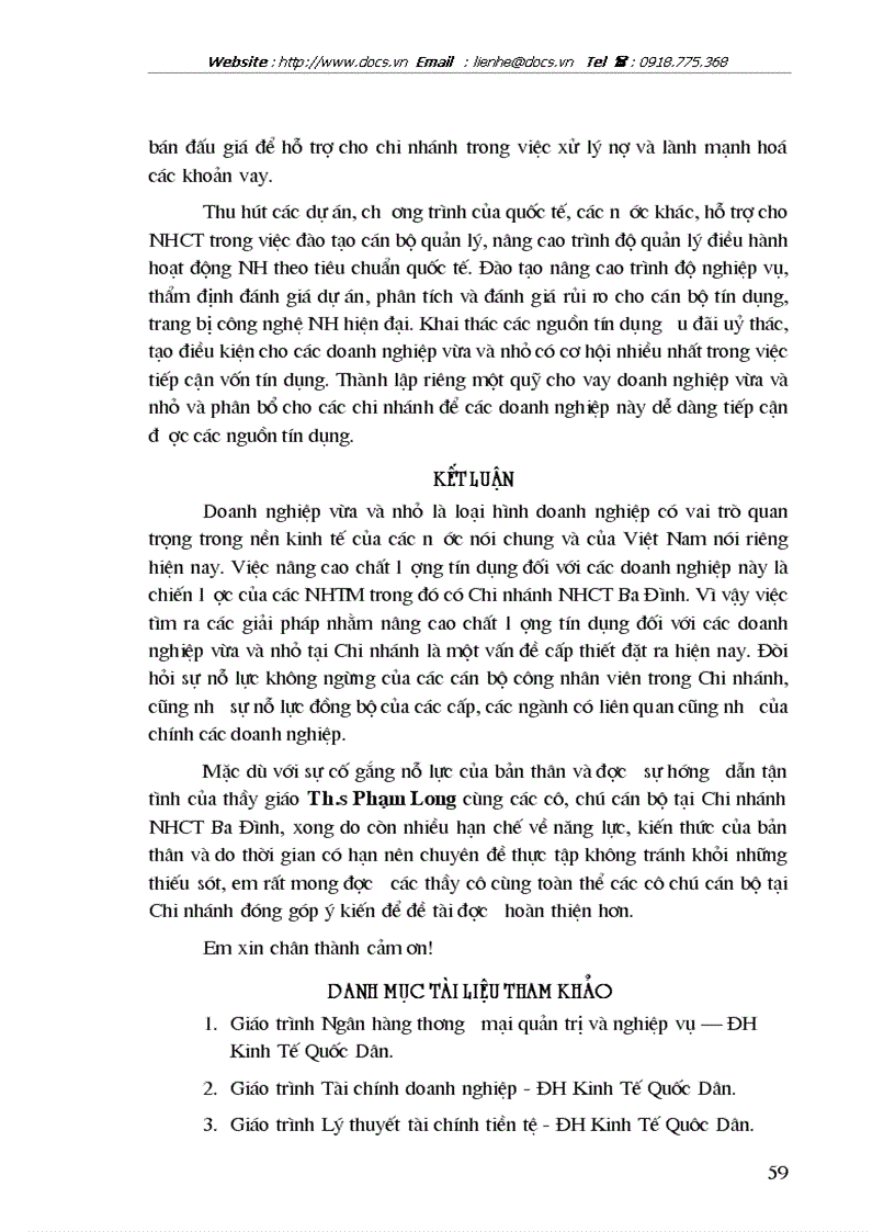 image for page Giải pháp nâng cao chất lượng tín dụng đối với các DNV N tại chi nhánh ngânhàng NHCT VietinBank Ba Đình
