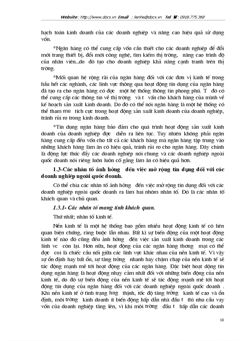 image for page Mở rộng tín dụng đối với các doanh nghiệp ngoài quốc doanh tại chi nhánh ngânhàng AgriBank Hà Nội