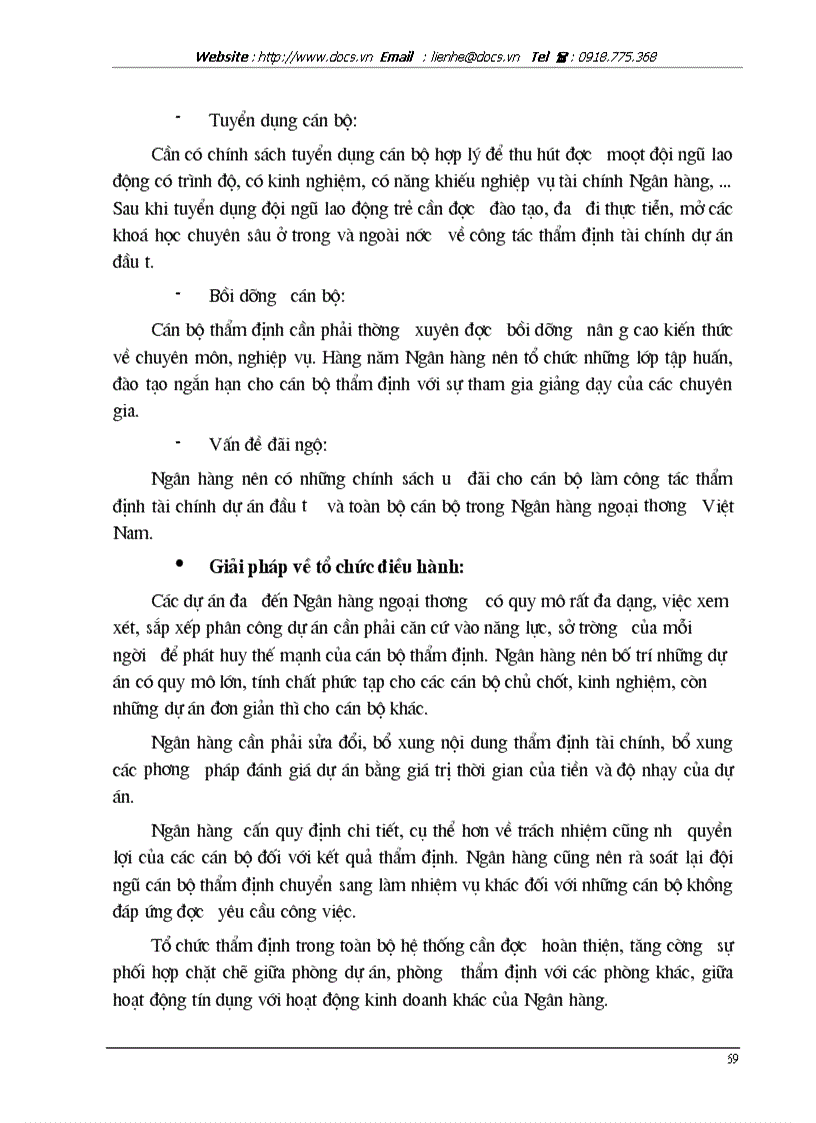 image for page Nâng cao chất lượng thẩm định tài chính dự án đầu tư trong hoạt động cho vay tại ngânhàng NHTMCP Ngoại Thương VietcomBank VN